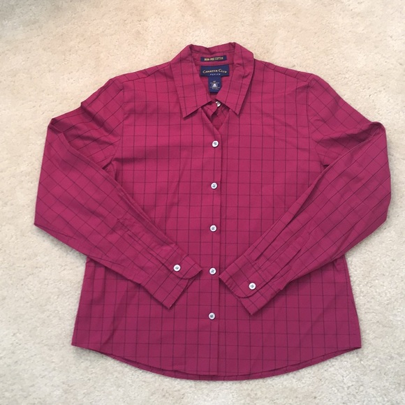 Charter Club Tops - Windowpane button down shirt